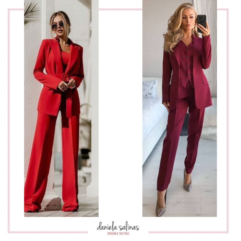 Tailleur rosso freddo per la tua seduta in palette